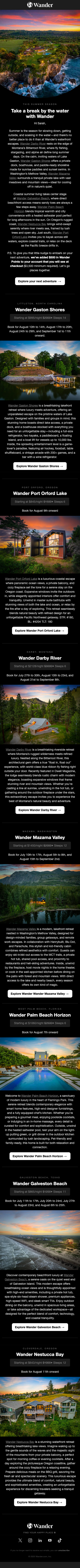 🌊 Escape the heat to these waterfront escapes, Sarah...