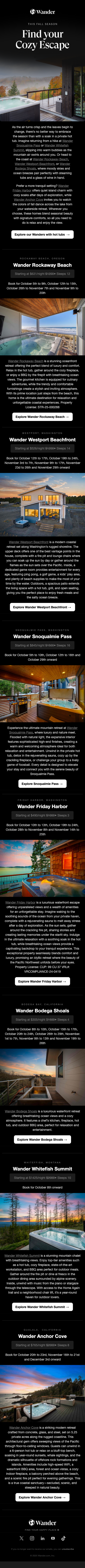 🫧 Cozy up at these Wanders with hot tubs…