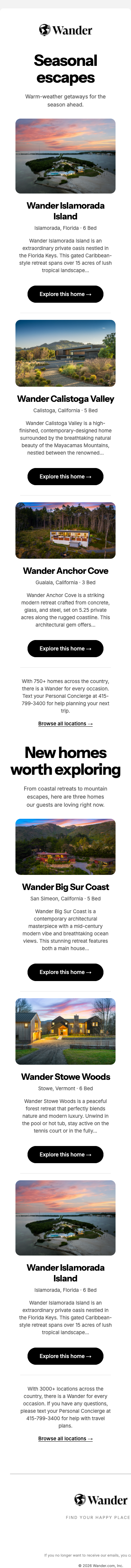 Sarah – this week's trip recommendations for you