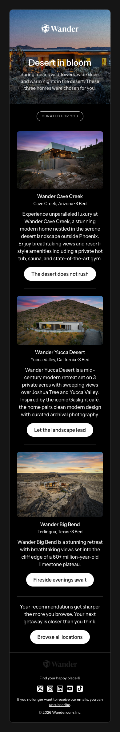 Your spring desert getaway, Sarah