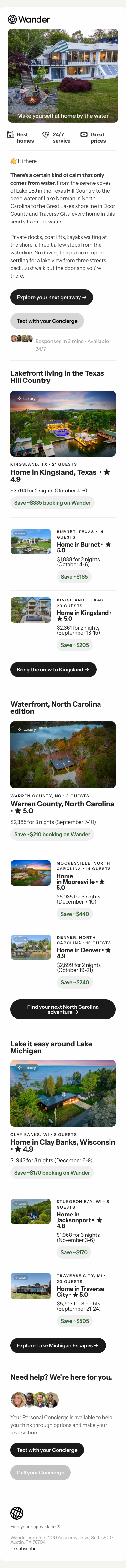 🛶 Wake up to waterfront views , Sarah