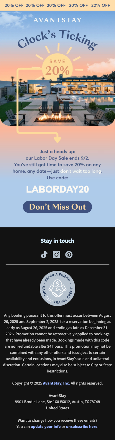 Don’t forget about 20% off