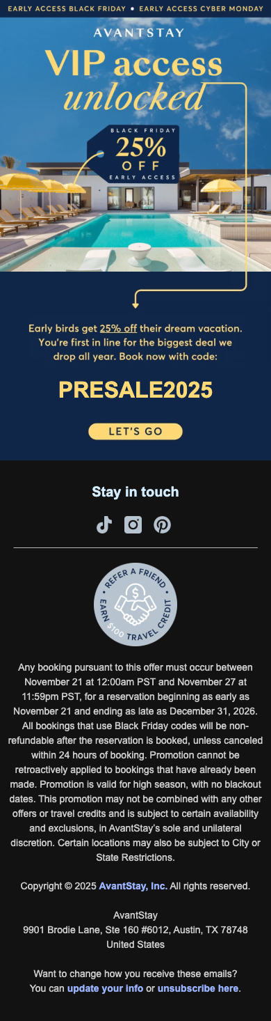 25% off for our VIPs only