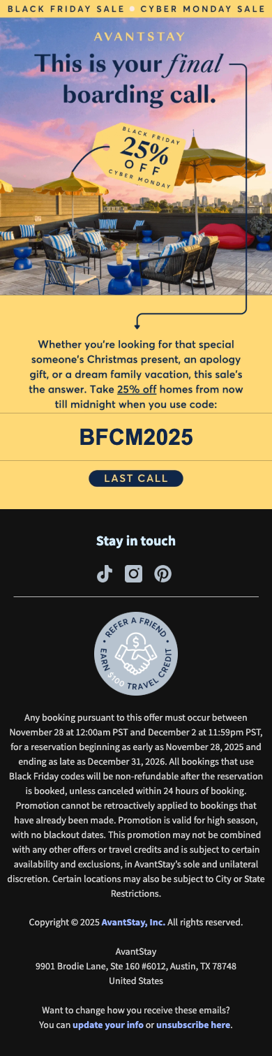 25% off for Travel Tuesday