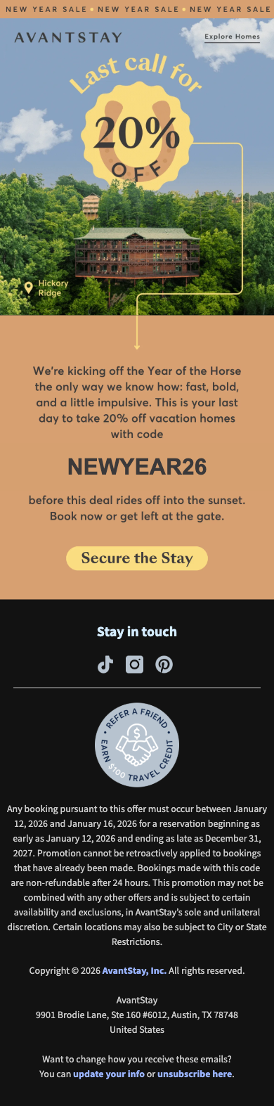 Last call for 20% off 🐎