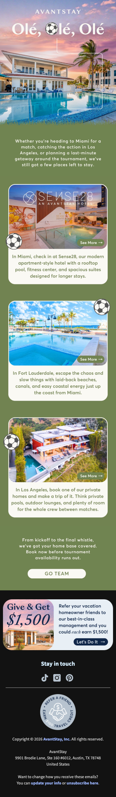 Still need a place for the World Cup?