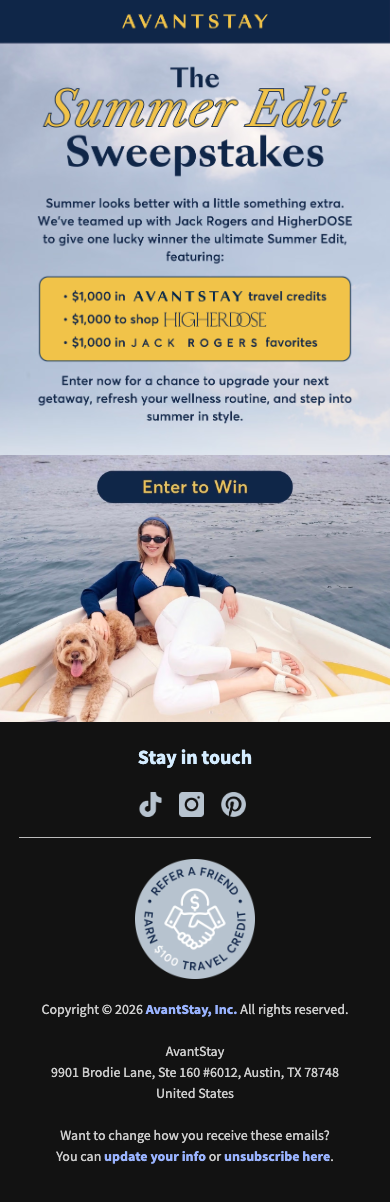 Win the ultimate summer escape 🌞