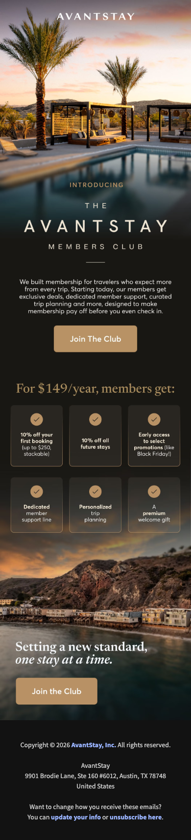 Introducing the AvantStay Members Club
