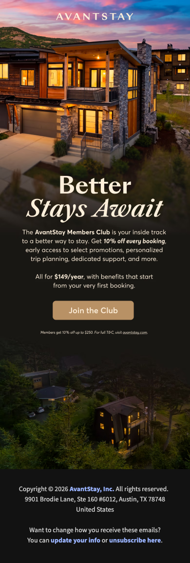 More perks. Every time you stay.