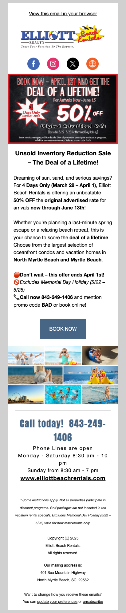 🏖️ 4 Days Only – Save 50% on Your Beach Getaway!