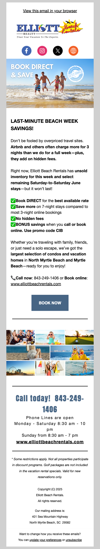 Last-Minute Beach Week Deals – Save More When You Book Direct!