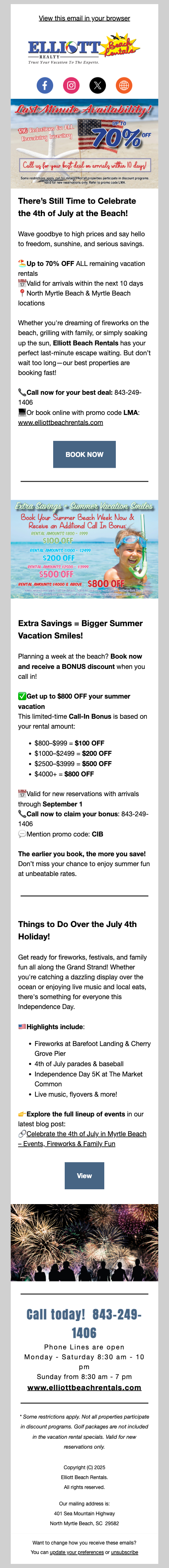 Last-Minute 4th of July Beach Deals – Up to 70% OFF!