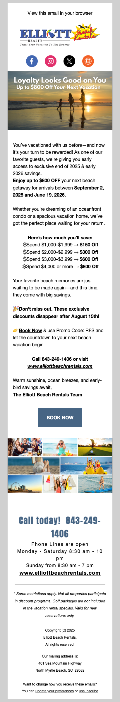 Loyalty Looks Good on You – Up to $800 Off Your Vacation