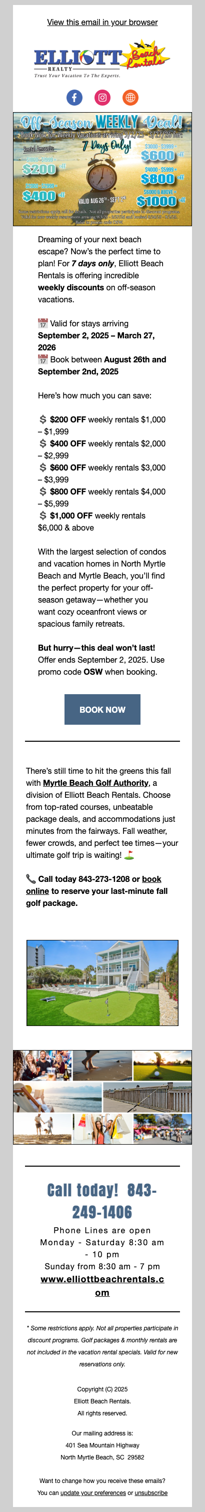 Off-Season Weekly Deal – Limited Time Only! ✨