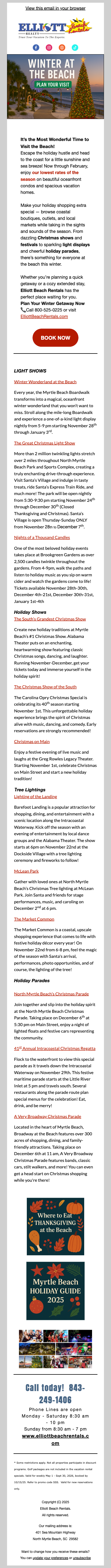 Low Winter Rates + Holiday Fun Await in North Myrtle Beach!