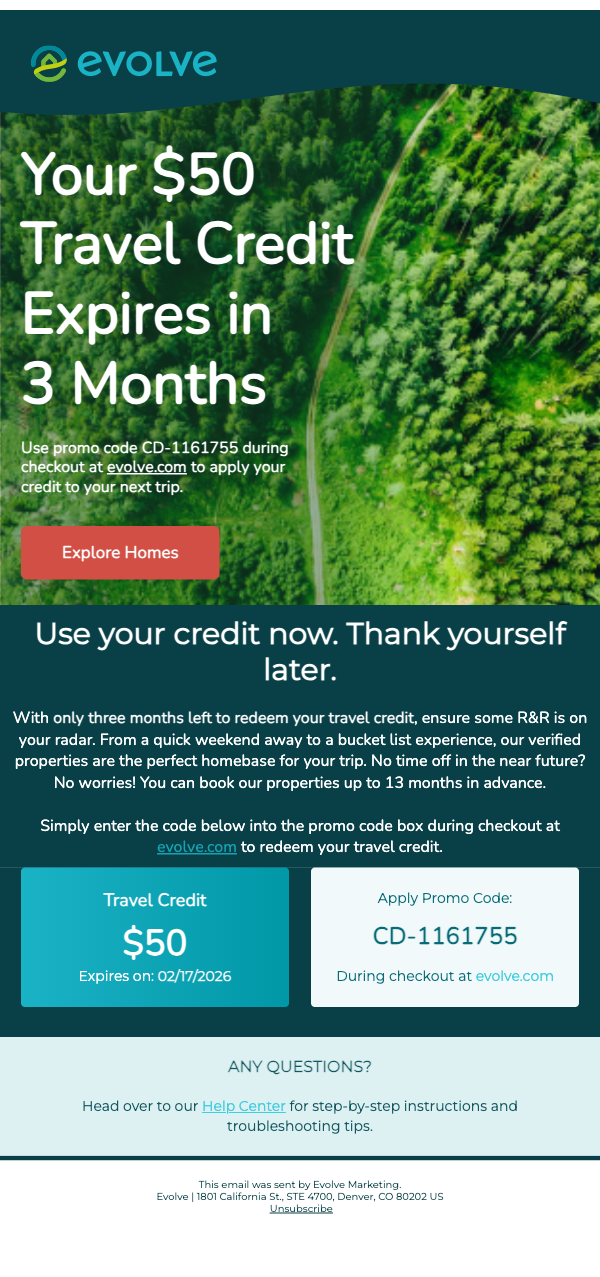 Don’t Forget! Your Travel Credit is Ready When You Are